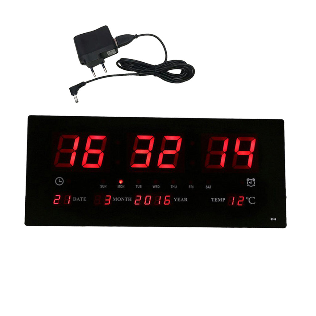 Creative LED Digital Perpetual Calendar Desk Wall Clock
