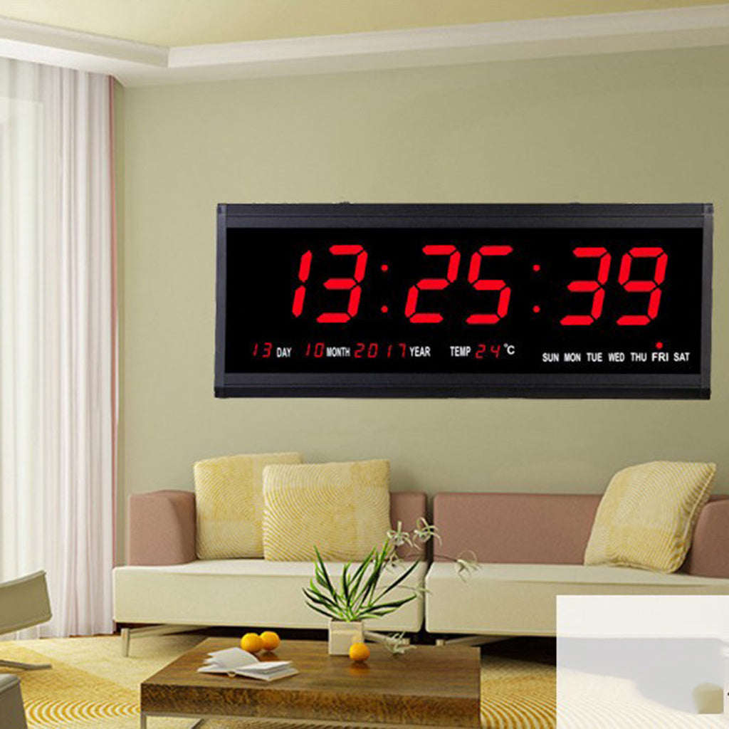 Creative LED Digital Perpetual Calendar Desk Wall Clock