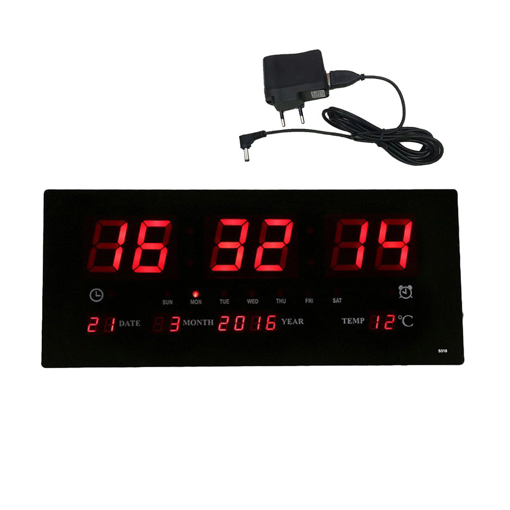 Creative LED Digital Perpetual Calendar Desk Wall Clock