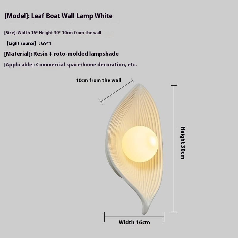Nordic Leaf Wall Lamp Silent Style Japanese Style