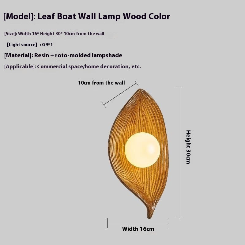 Nordic Leaf Wall Lamp Silent Style Japanese Style