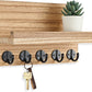 Wall-mounted Key Wooden Mail Storage Mailbox Organizer