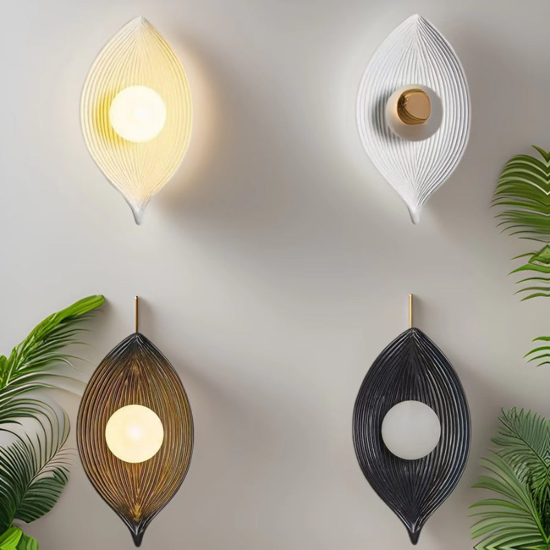 Nordic Leaf Wall Lamp Silent Style Japanese Style